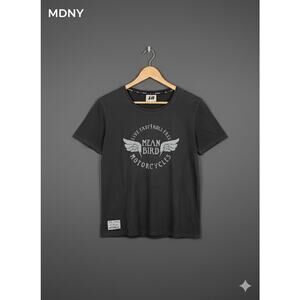 New Mean Bird Free Bird Roll Free Motorcycle Black Tee Shirt T-Shirt 18 Men's S